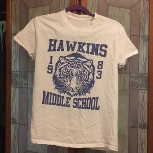 STRANGER THINGS t shirt Hawkins middle school